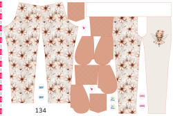 Takoy Panel szabásmintával 134 softshell nadrágra virág tündér