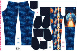 Takoy Panel szabásmintával 134 softshell nadrágra űrküldetés