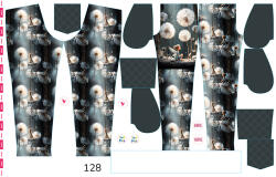 Takoy Panel szabásmintával 128 softshell nadrágra pitypang tündér