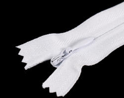 Takoy Rejtett spirál cipzár fehér - 20cm