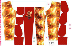 Takoy Panel szabásmintával 122 softshell nadrágra légyölő galóca