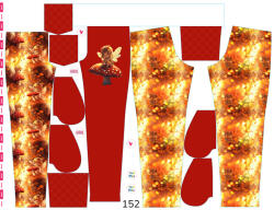 Takoy Panel szabásmintával 152 softshell nadrágra légyölő galóca