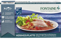 Fontaine File de hering in sos bio usor picant cu legume, 200 g