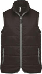 Kariban Uniszex bélelt mellény, cipzáras, Kariban KA6116, Dark Grey-M (ka6116dg-m)
