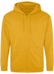 Just Hoods cipzáros kapucnis férfi pulóver AWJH050, Mustard-M (awjh050mst-m)