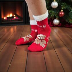 Aura Via Mikulásos-Karácsonyi gyapjú macis gyerek zokni 28-31 102709