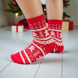 Aura Via Mikulásos-Karácsonyi mézis gyapjú gyerek zokni 28-31 102781