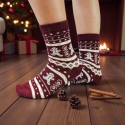 Aura Via Mikulásos-Karácsonyi mézis gyapjú gyerek zokni 32-35 102779