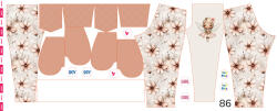 Takoy Panou cu croială 86 pentru pantaloni softshell zâna florii