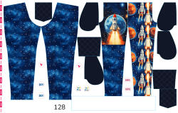 Takoy Panou cu croială 128 pentru pantaloni softshell misiune spațială