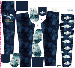 Takoy Panou cu croială 170 pentru pantaloni softshell trenuleț de noapte