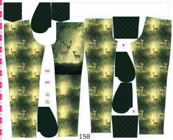 Takoy Panou cu croială 158 pentru pantaloni softshell lumina pădurii