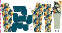 Takoy Panou cu croială 110 pentru pantaloni softshell godzila geometrică