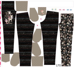Takoy Panou cu croială 170 pentru pantaloni softshell forest/pădurea pe negru