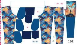 Takoy Panou cu croială 116 pentru pantaloni softshell duel de foc