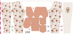 Takoy Panou cu croială 104 pentru pantaloni softshell zâna florii