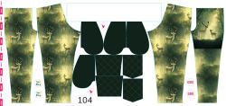 Takoy Panou cu croială 104 pentru pantaloni softshell lumina pădurii