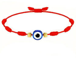 EnciShop Védelmező kék szemek karkötő - Csomózott piros kabala (fgff-01)