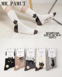  MrPamut Női pamut macska mintas zokni 5pár (WP2266)