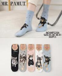  MrPamut Női pamut kutya mintás zokni 5pár (WP2256)