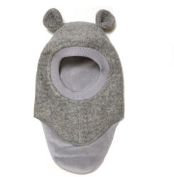 HUTTEliHUT Cagulă dublată lână merinos fiartă Huttelihut - Plys Grey Melange