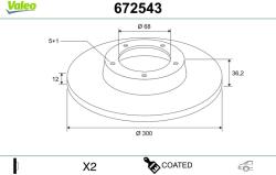 VALEO Disc frana VALEO 672543 (672543)