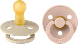BIBS - Set 2 suzete Colour Latex, tetina rotunda, 6 luni +-Vanilla/Blush