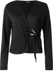VERO MODA Bluză Vmlouisa Ls V-Neck Wrap Jrs 10336209 C-N10 black