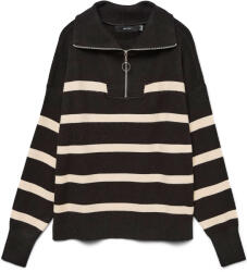 VERO MODA Pulover Vmsaba Stripe Ls Highneck 10269246 C-N10 black (10269246 C-N10 black)