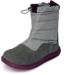 Bugga dětské zimní barefoot boty s membránou Bugga-TEX | RUBA Grey B00197-09 | vyšší zimní obuv na zip s flexibilní podrážkou - 33