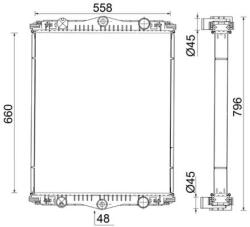 MAHLE Radiator, racire motor MAHLE CR 2583 001S (CR 2583 001S)