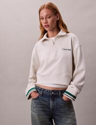Calvin Klein 1/4 ZIP SWEATER GRAPHIC S | Femei | Hanorace | Bej | LVGWF5W310-67U