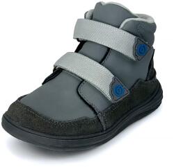 Bugga dětské celoroční barefoot boty s membránou Bugga-TEX | NUVA Dark Grey B00198-09 | kotníková obuv na suchý zip s flexibilní podrážkou - 32