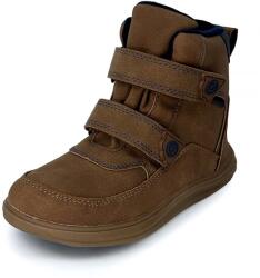Bugga dětské celoroční barefoot boty s membránou Bugga-TEX | KIVO Brown B00199-18 | kotníková obuv na suchý zip s flexibilní podrážkou - 27