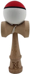 Flippy Kendama X Originala, Profesionala, Flippy, din Lemn, Rubber Grip, 18 cm, Rosu Alb (teo-161954)