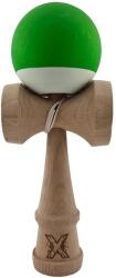 Flippy Kendama X Originala, Profesionala, Flippy, din Lemn, Rubber Grip, 18 cm, Verde Alb (teo-162313)