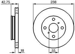 Bosch Disc frana BOSCH 0 986 478 438 (0 986 478 438)