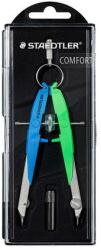 STAEDTLER Körző készlet, precíziós, 2 darabos, STAEDTLER Mars Comfort 556, neon kék/zöld