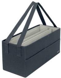 LEITZ Hordozótáska, 3 rekeszes, LEITZ Fabric Hot Desking, sötétszürke