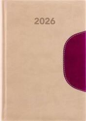 Dayliner Naptár, tervező, A5, napi, DAYLINER Memphis, bézs-padlizsán