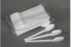  Evőkanál, műanyag, többször használatos, 17 cm, 50 db Prima, fehér