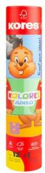 Kores Színes ceruza készlet, háromszögletű, jumbo, 1 hegyezővel, KORES KOLORES Twist & Turn, 12 különböző szín