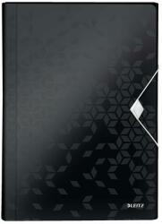 Leitz Harmonikamappa, A4, PP, 6 rekeszes, LEITZ Wow, fekete - oneclick