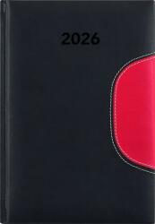 Dayliner Naptár, tervező, A5, napi, DAYLINER Memphis, fekete-piros