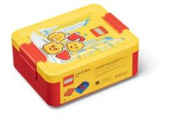 LEGO® Uzsonnás doboz, LEGO Iconic Girl, piros-sárga-mintás