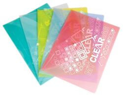 FlexOffice Irattartó tasak, A4, PP, patentos, 180 mikron, FLEXOFFICE FO-CBF05, vegyes színek - oneclick