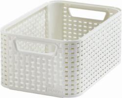 Keter Rattan hatású kosár, 6l, törtfehér, CURVER Style S - oneclick