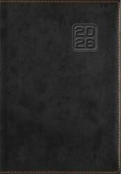 Dayliner Naptár, tervező, B6, heti, DAYLINER Square, fekete