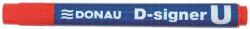 DONAU Alkoholos marker, 2-4 mm, kúpos, DONAU D-signer U, piros