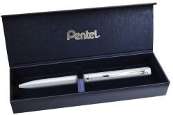Pentel Zseléstoll, 0, 35 mm, rotációs, ezüst tolltest, PENTEL EnerGel BL-2007 kék